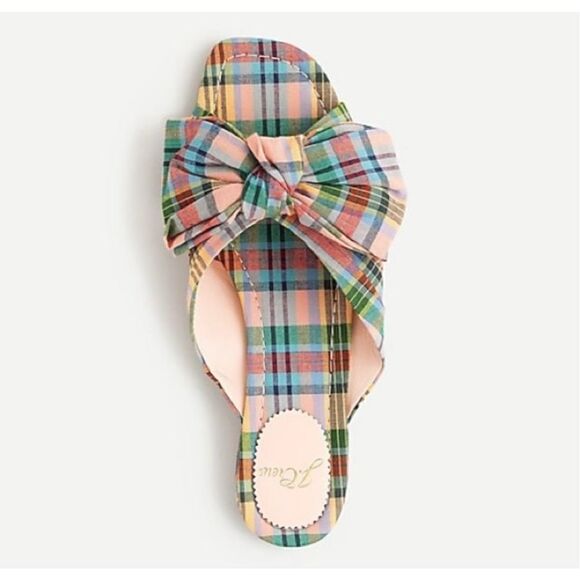 {J. Crew} Abbie Bow Scandals in Ribbon Plaid 9.5 - Picture 2 of 6